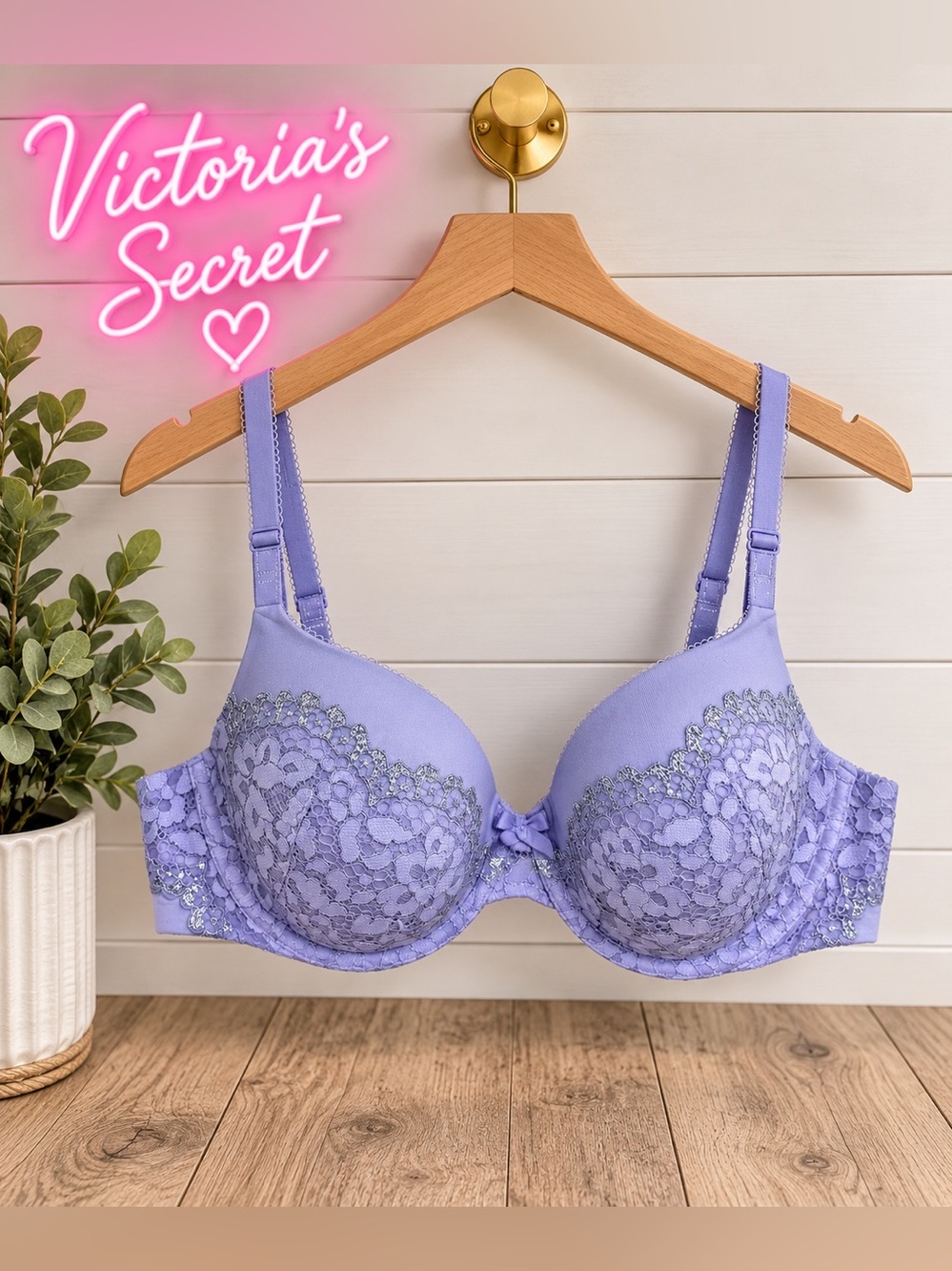 💜 Victoria’s Secret Lace Underwire Bra – Size 36C